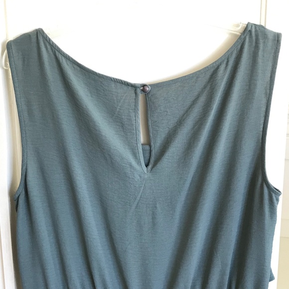 CONNECTED APPAREL Jumpsuit Sleeveless Romper Wide Leg‎ Cropped Moss Size 12 - Picture 10 of 16